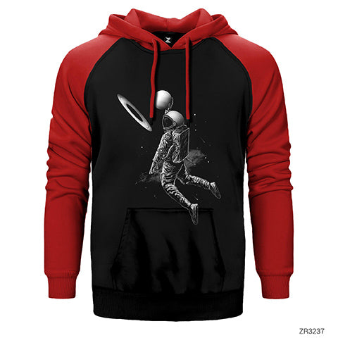 Saturn Dunk Çift Renk Reglan Kol Sweatshirt / Hoodie