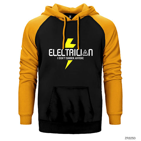 Elektrikçi Çift Renk Reglan Kol Sweatshirt / Hoodie