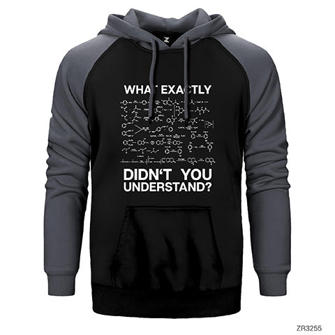 Kimyager Çözelti Çift Renk Reglan Kol Sweatshirt / Hoodie