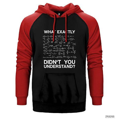 Kimyager Çözelti Çift Renk Reglan Kol Sweatshirt / Hoodie