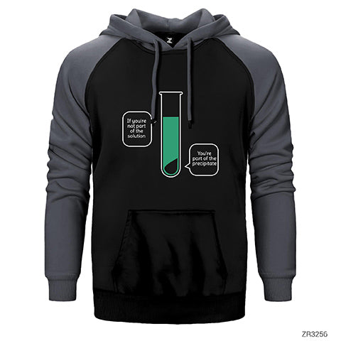 Kimyager Formül Çift Renk Reglan Kol Sweatshirt / Hoodie