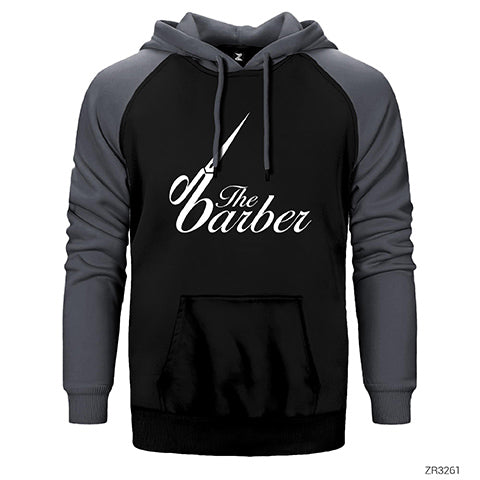 The Barber Çift Renk Reglan Kol Sweatshirt / Hoodie