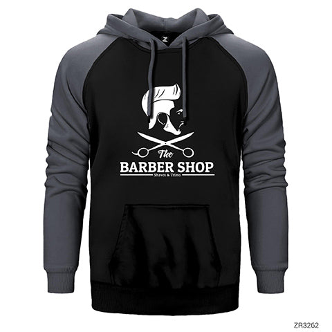 The Barber Shop Çift Renk Reglan Kol Sweatshirt / Hoodie
