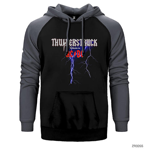 AC DC Thunders Truck Çift Renk Reglan Kol Sweatshirt / Hoodie