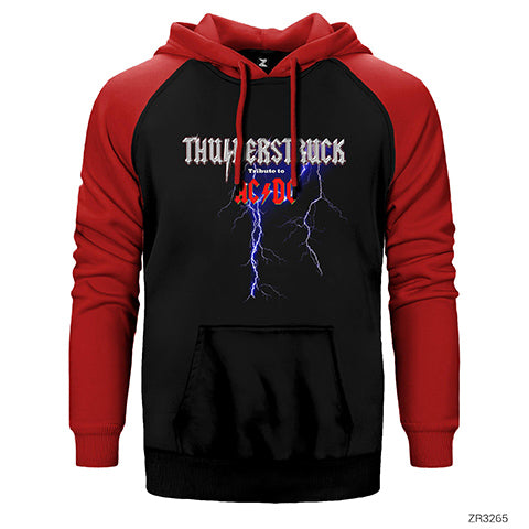 AC DC Thunders Truck Çift Renk Reglan Kol Sweatshirt / Hoodie