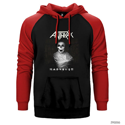 Anthrax Madhouse Çift Renk Reglan Kol Sweatshirt / Hoodie