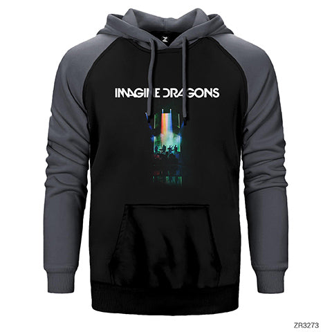Imagine Dragons Concert Çift Renk Reglan Kol Sweatshirt / Hoodie