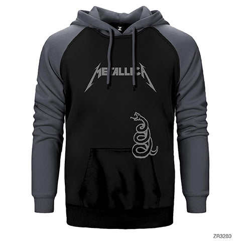 Metallica Snake Çift Renk Reglan Kol Sweatshirt / Hoodie