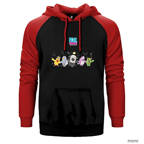 Fall Guys Winner Team Çift Renk Reglan Kol Sweatshirt / Hoodie