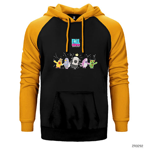 Fall Guys Winner Team Çift Renk Reglan Kol Sweatshirt / Hoodie