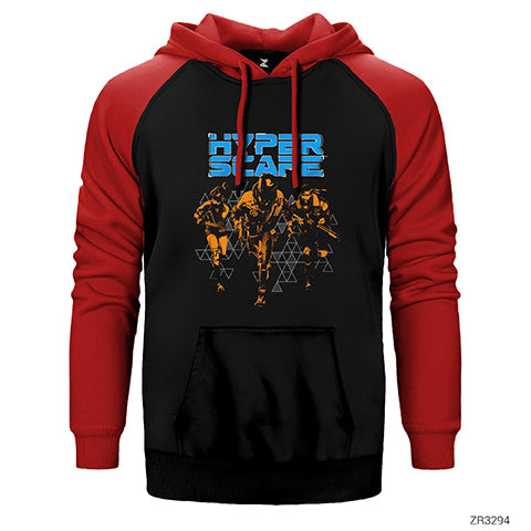Hyper Scape Attacking Çift Renk Reglan Kol Sweatshirt / Hoodie