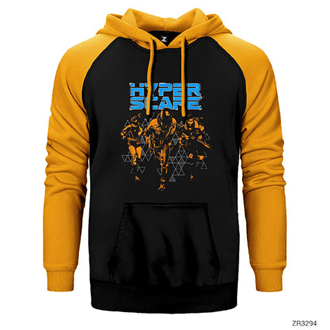 Hyper Scape Attacking Çift Renk Reglan Kol Sweatshirt / Hoodie
