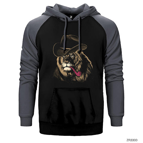Aslan Kovboy Çift Renk Reglan Kol Sweatshirt / Hoodie