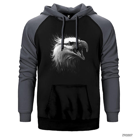 Kartal BW Çift Renk Reglan Kol Sweatshirt / Hoodie