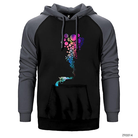 Bubble Gun Çift Renk Reglan Kol Sweatshirt / Hoodie
