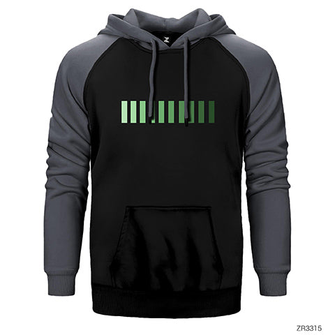 Green Scales Çift Renk Reglan Kol Sweatshirt / Hoodie