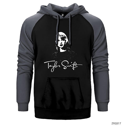 Taylor Swift Silhouette Çift Renk Reglan Kol Sweatshirt / Hoodie