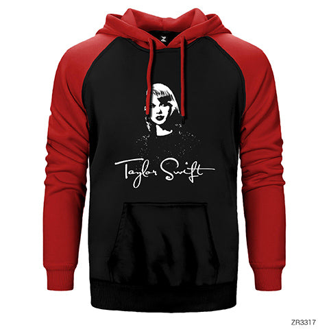 Taylor Swift Silhouette Çift Renk Reglan Kol Sweatshirt / Hoodie
