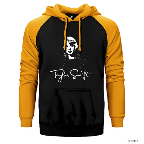 Taylor Swift Silhouette Çift Renk Reglan Kol Sweatshirt / Hoodie