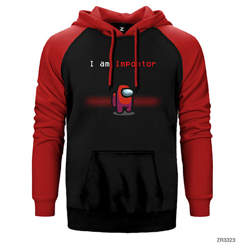 Among Us I am Impostor Çift Renk Reglan Kol Sweatshirt / Hoodie
