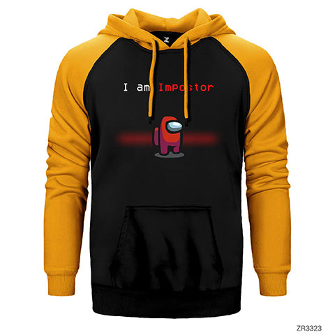 Among Us I am Impostor Çift Renk Reglan Kol Sweatshirt / Hoodie