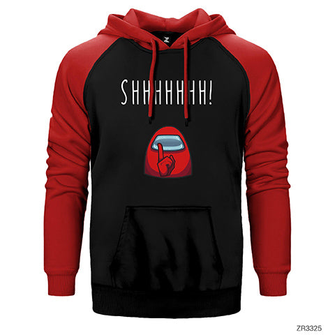 Among Us Shhhhhh Çift Renk Reglan Kol Sweatshirt / Hoodie