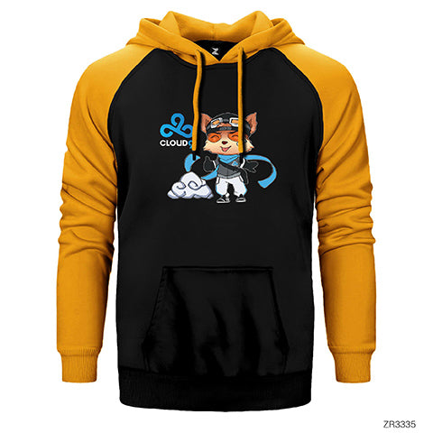 Cloud9 Teemo Çift Renk Reglan Kol Sweatshirt / Hoodie