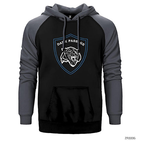 Dark Passage Shield Çift Renk Reglan Kol Sweatshirt / Hoodie
