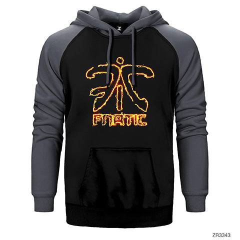 Fnatic Fired Up Çift Renk Reglan Kol Sweatshirt / Hoodie