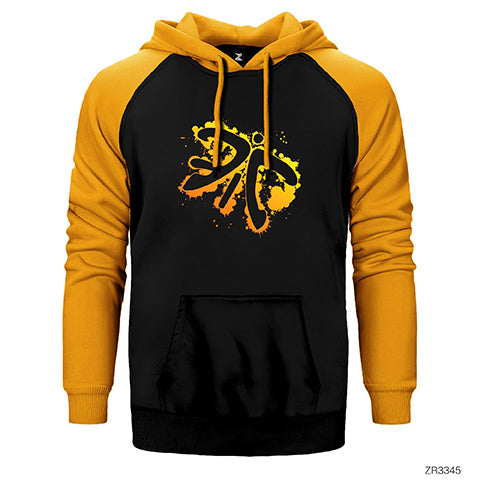 Fnatic Paint Splash Çift Renk Reglan Kol Sweatshirt / Hoodie