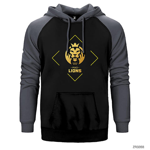 Mad Lions Line Çift Renk Reglan Kol Sweatshirt / Hoodie