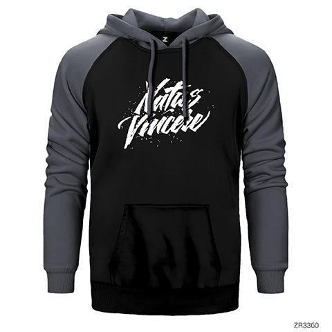 Natus Vincere Hand Writing Çift Renk Reglan Kol Sweatshirt / Hoodie