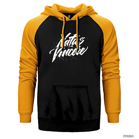 Natus Vincere Hand Writing Çift Renk Reglan Kol Sweatshirt / Hoodie
