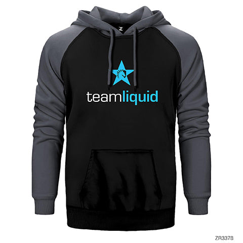 Team Liquid Star Çift Renk Reglan Kol Sweatshirt / Hoodie