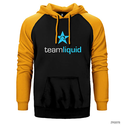 Team Liquid Star Çift Renk Reglan Kol Sweatshirt / Hoodie