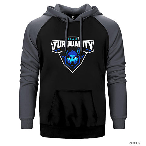 Turquality Çift Renk Reglan Kol Sweatshirt / Hoodie