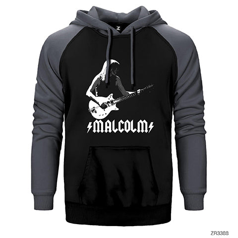 AC DC Malcolm Çift Renk Reglan Kol Sweatshirt / Hoodie