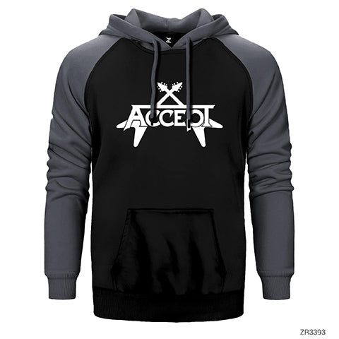 Accept Guitar Çift Renk Reglan Kol Sweatshirt / Hoodie