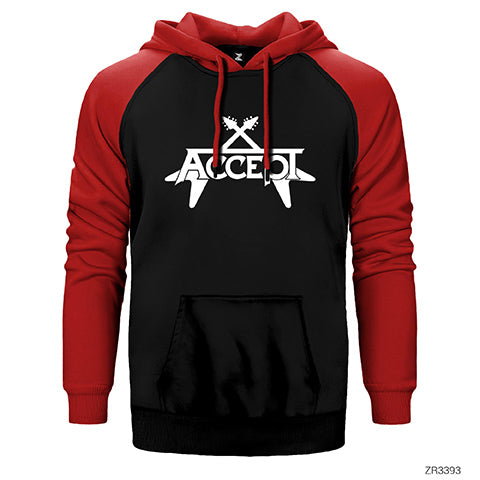 Accept Guitar Çift Renk Reglan Kol Sweatshirt / Hoodie