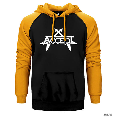 Accept Guitar Çift Renk Reglan Kol Sweatshirt / Hoodie