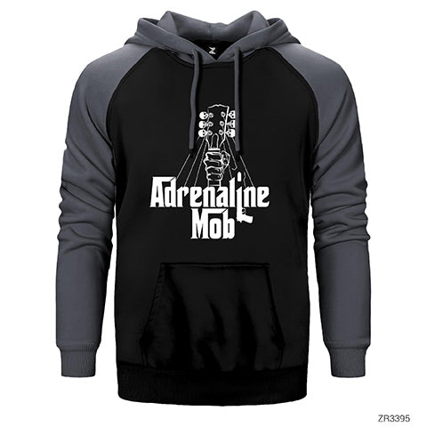 Adrenaline Mob Guitar Çift Renk Reglan Kol Sweatshirt / Hoodie