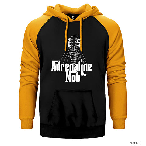 Adrenaline Mob Guitar Çift Renk Reglan Kol Sweatshirt / Hoodie