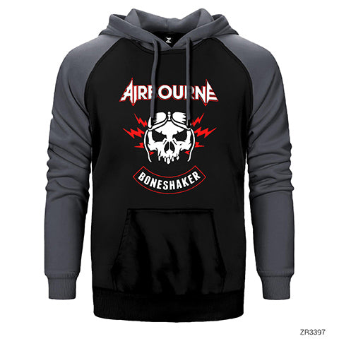 Airbourne Boneshaker Çift Renk Reglan Kol Sweatshirt / Hoodie