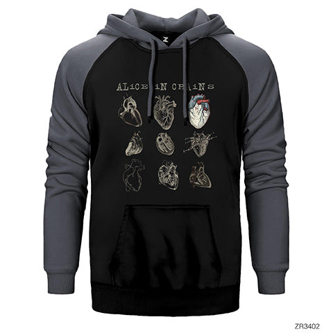 Alice In Chains Heart Attack Çift Renk Reglan Kol Sweatshirt / Hoodie