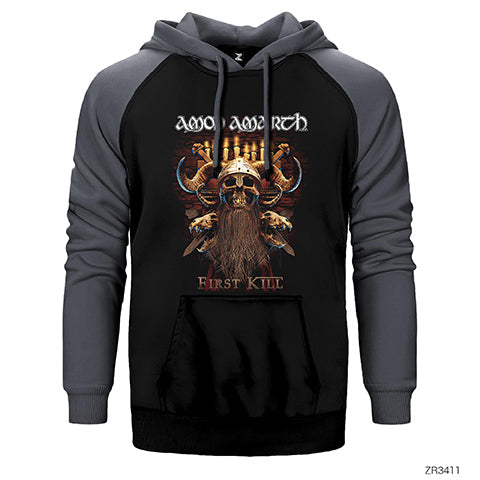 Amon Amarth First Kill Çift Renk Reglan Kol Sweatshirt / Hoodie