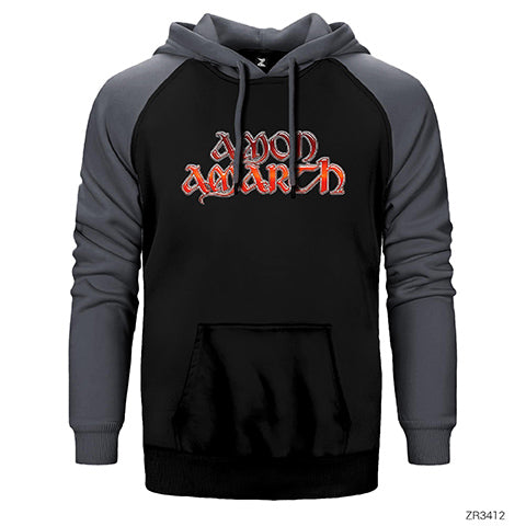 Amon Amarth Red Black Çift Renk Reglan Kol Sweatshirt / Hoodie