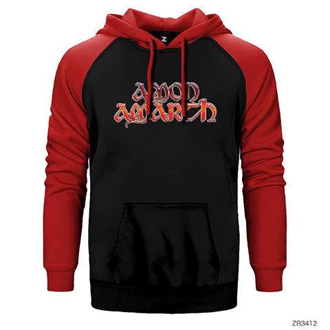 Amon Amarth Red Black Çift Renk Reglan Kol Sweatshirt / Hoodie