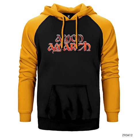 Amon Amarth Red Black Çift Renk Reglan Kol Sweatshirt / Hoodie