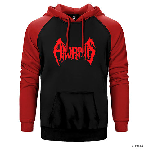 Amorphis Çift Renk Reglan Kol Sweatshirt / Hoodie