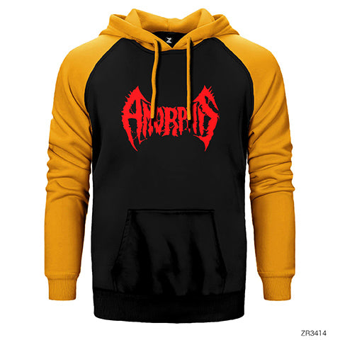 Amorphis Çift Renk Reglan Kol Sweatshirt / Hoodie